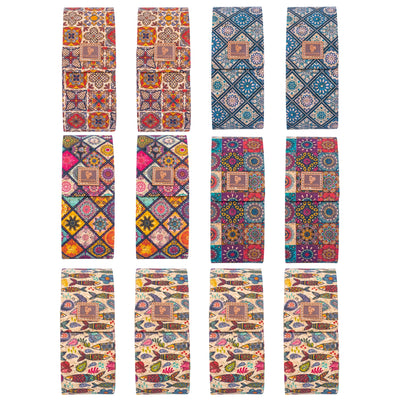 Cork Eyeglass Cases – Colorful Printed Designs with Magnetic Closure（12units)