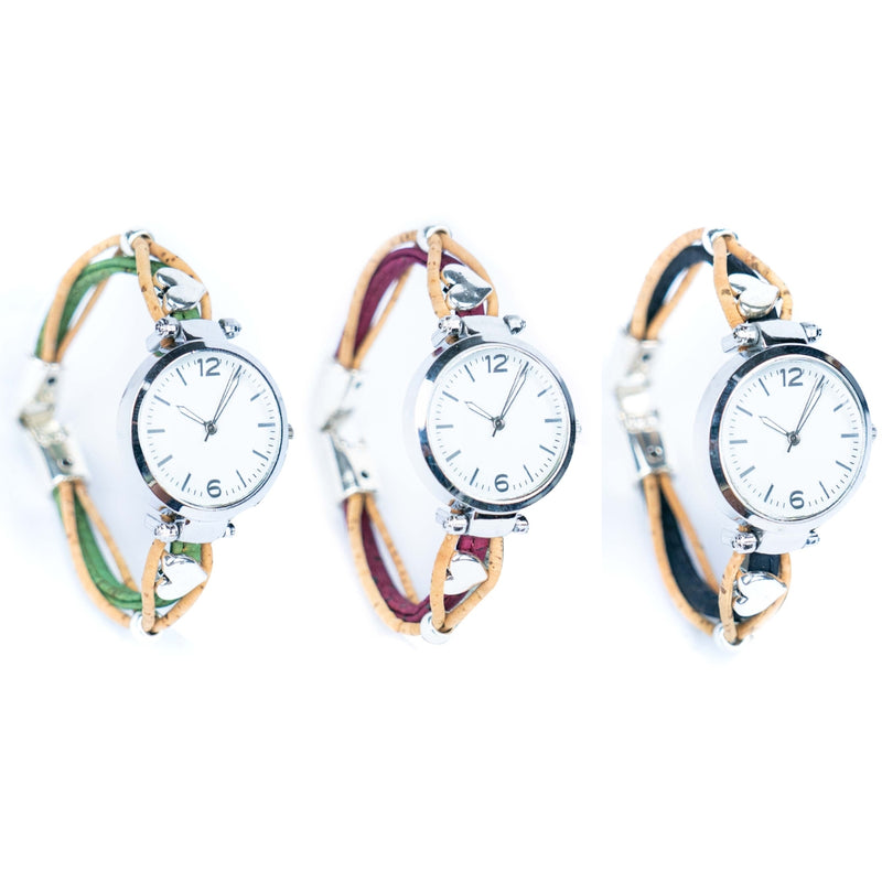 Natural Colored Cork Threads and Alloy accessories Handmade DIY Ladies Fashion Watch WA-460