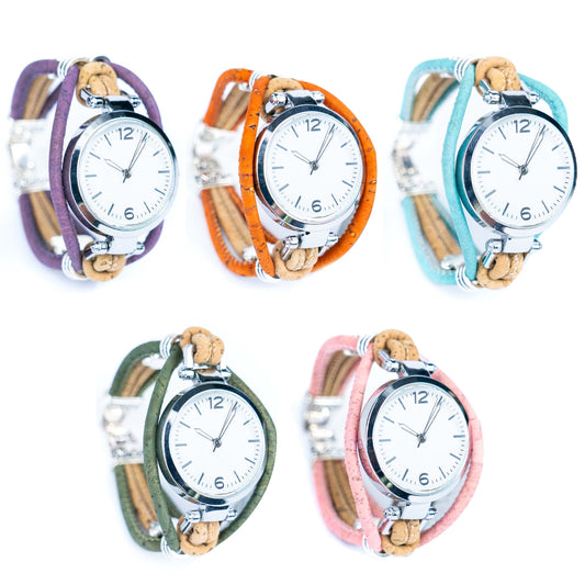 Natural Colored Cork Threads and Alloy accessories Handmade DIY Ladies Fashion Watch WA-461