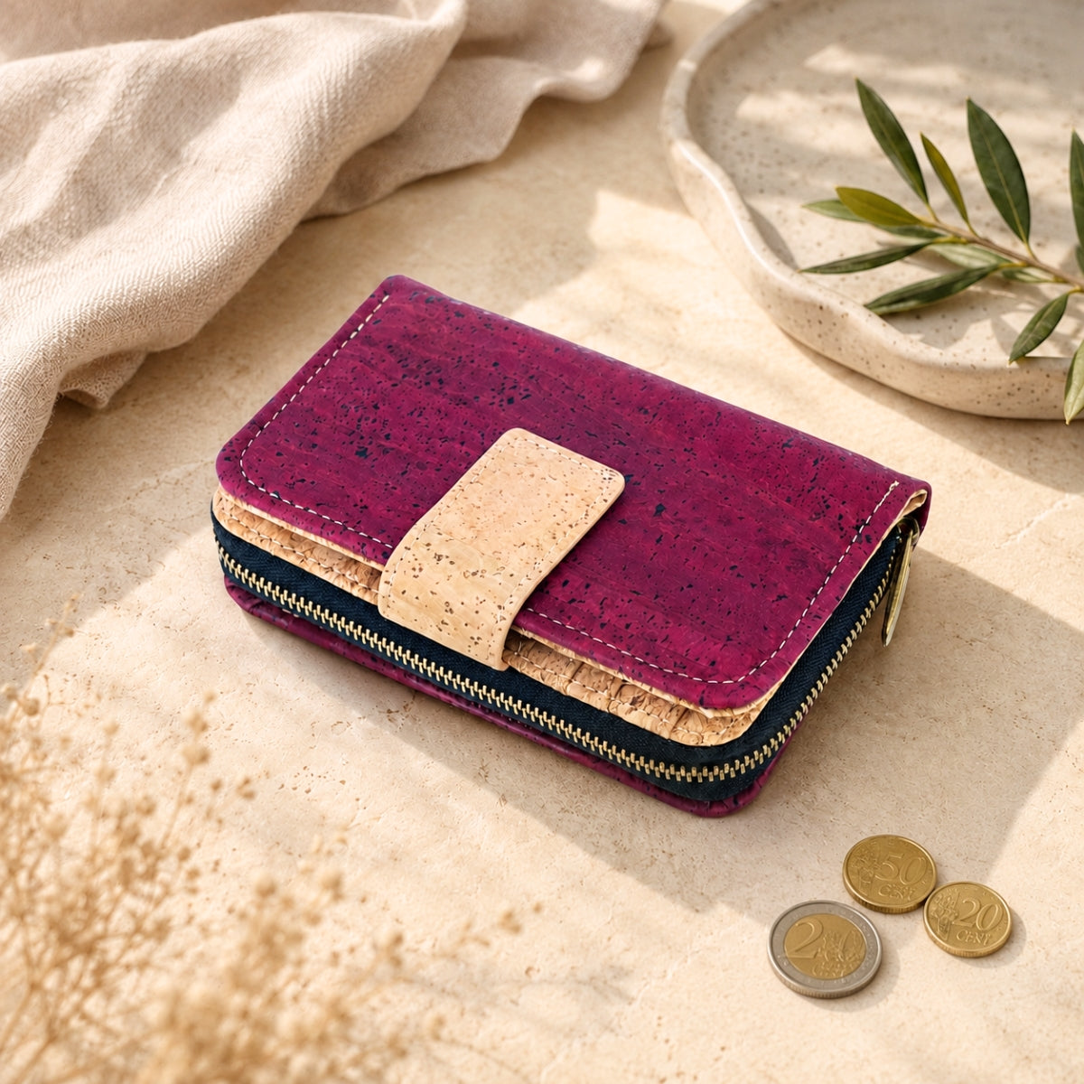 Stylish and Functional Medium-Sized Women's Cork Wallet BAGP-386