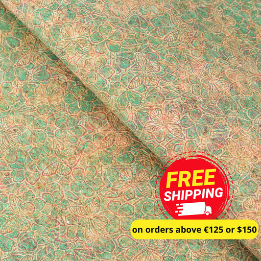 Embossed Butterfly & Floral Cork Fabric COF-639