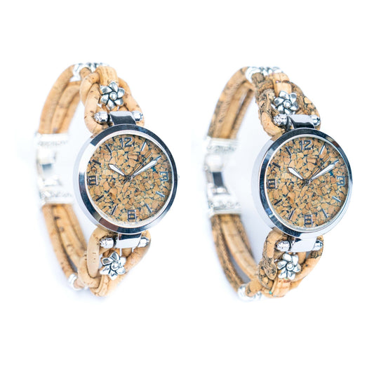Natural Colored Cork Threads and Alloy accessories Handmade DIY Ladies Fashion Watch WA-462