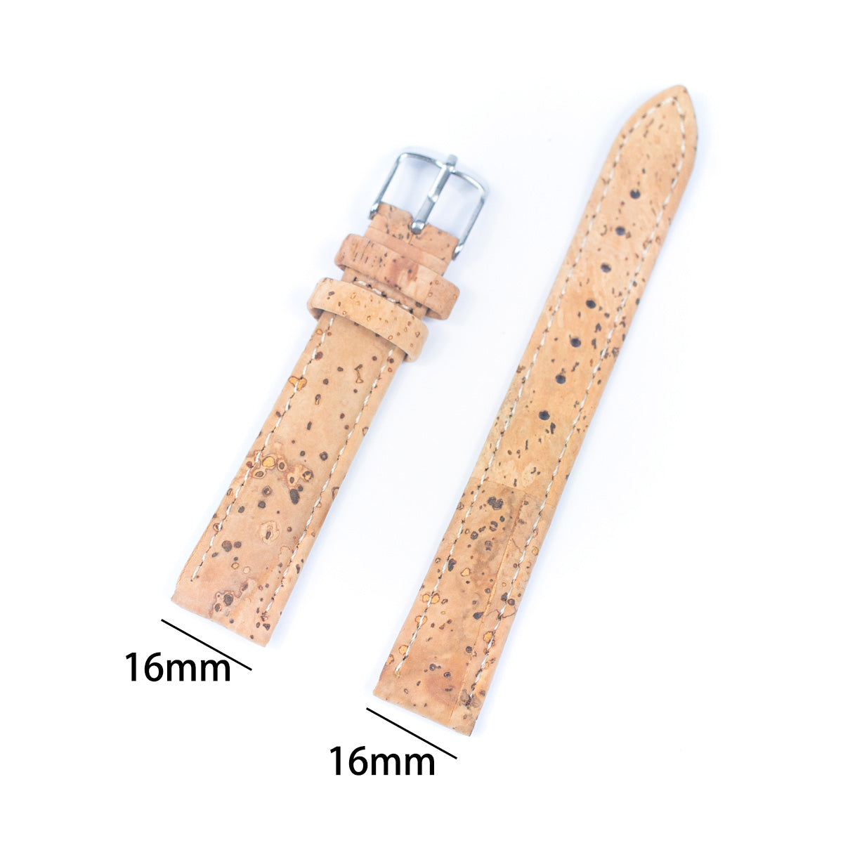 14MM/16MM/18MM/20MM Double-sided cork fabric to make natural watch strap Cork Watch strap E-001