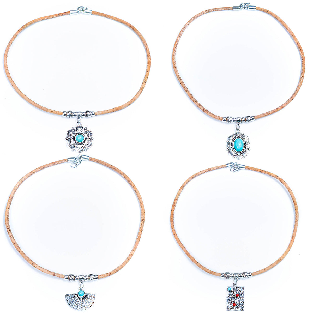 3mm round Cork Handmade necklace colar women original wooden jewelry N-173