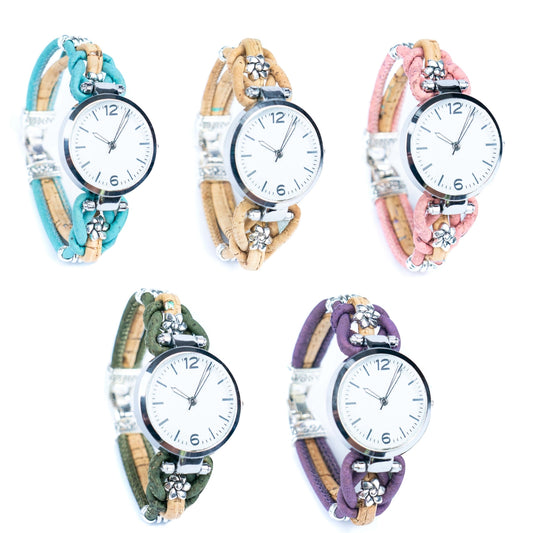 Natural Colored Cork Threads and Alloy accessories Handmade DIY Ladies Fashion Watch WA-463