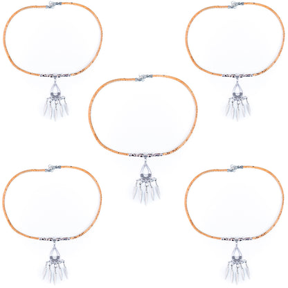 natural cork  handmade women's cork necklace N-183-5