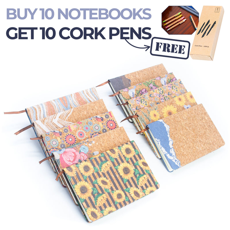 «DEAL »    Natural Cork Printed Notebook L-869
