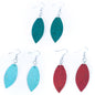 Natural cork fabric three colors handmade women's earrings -ER-195-MIX-3（small）
