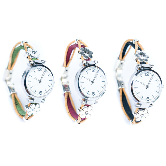 Natural Colored Cork Threads and Alloy accessories Handmade DIY Ladies Fashion Watch WA-465