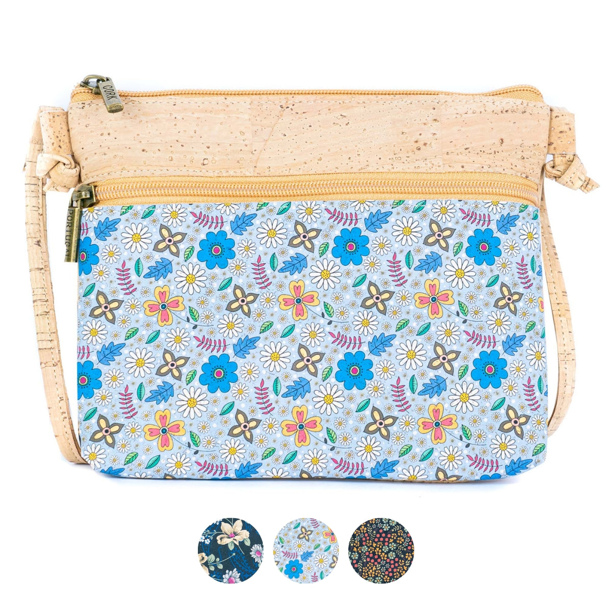 Floral Print Cork Crossbody Bag BAGP-322