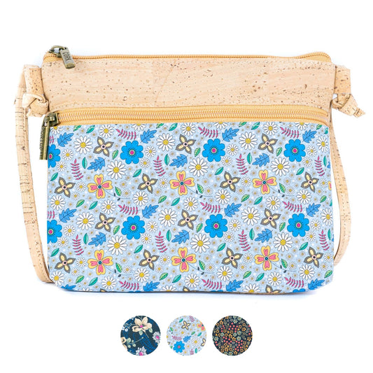 Floral Print Cork Crossbody Bag BAGP-322