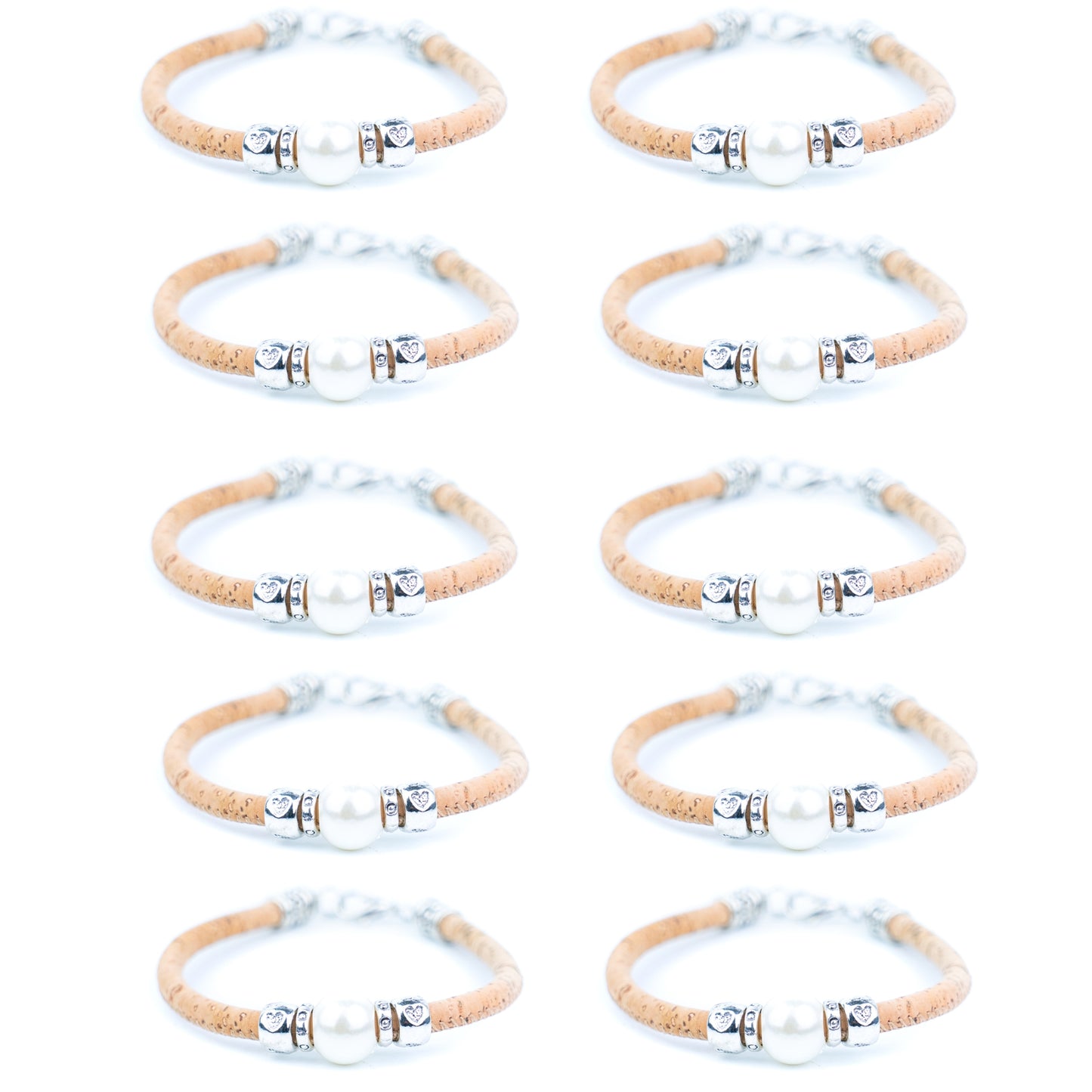 10 units Natural With Pearl Beads Women Bracelet BR-533-10