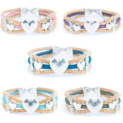 Hearty-Colorful cork bracelet BR-439-MIX-5