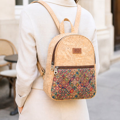 Cork Backpack with Front Zip Pocket – Adjustable Straps BAGD-650