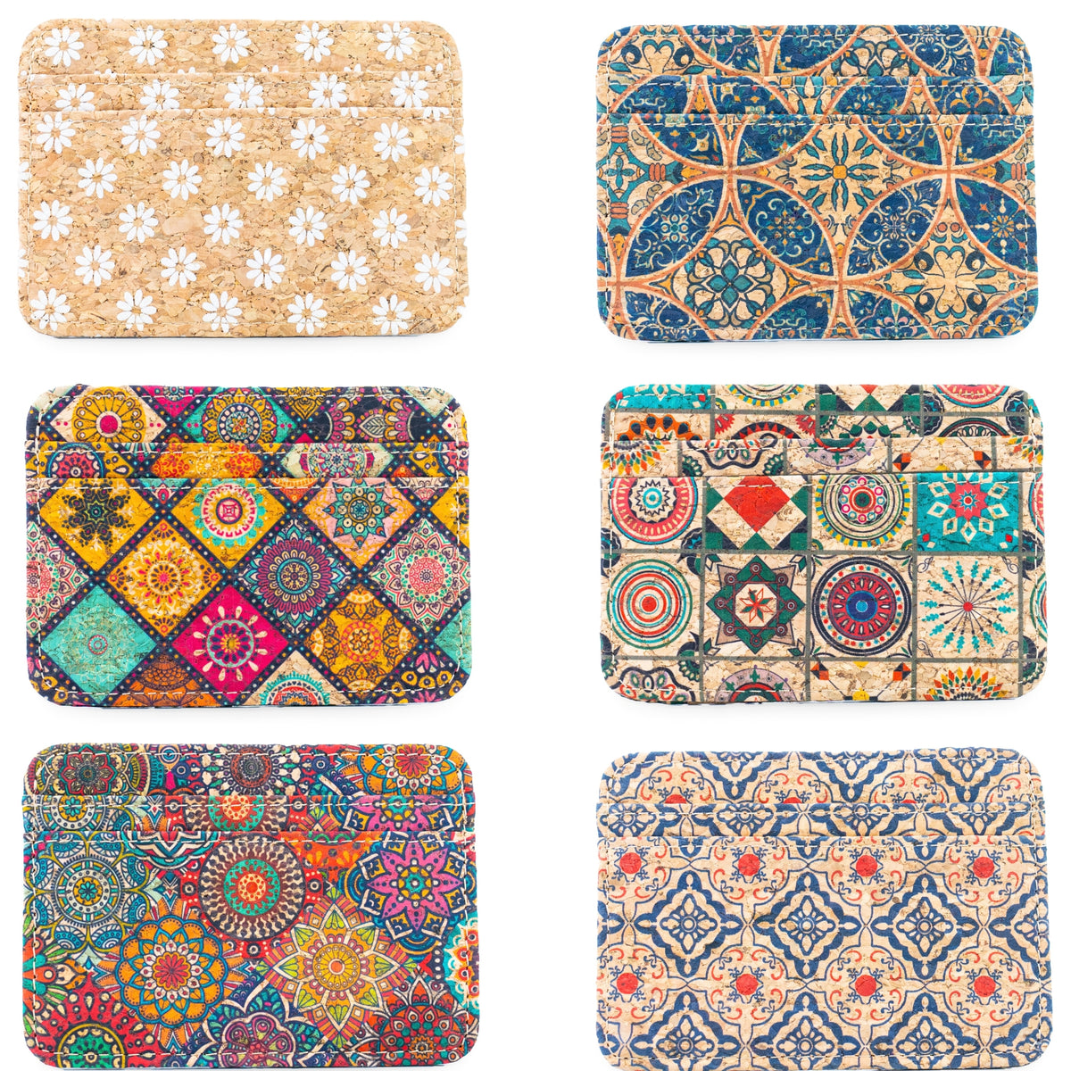 Printed Cork Card Holders – Assorted Designs, Pack of 6 | BAGD-670-MIX-6