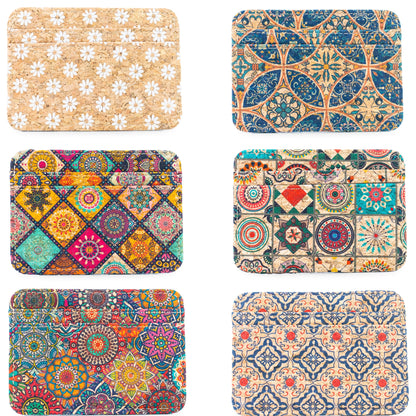 Printed Cork Card Holders – Assorted Designs, Pack of 6 | BAGD-670-MIX-6