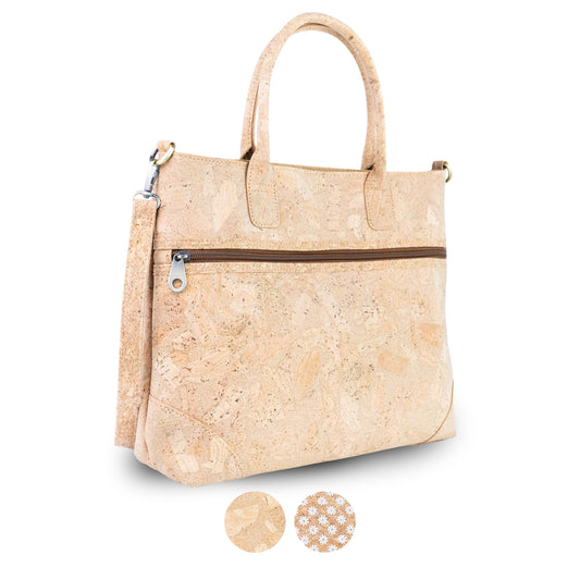 Natural Cork Handbag with Crossbody Strap — BAGD-643