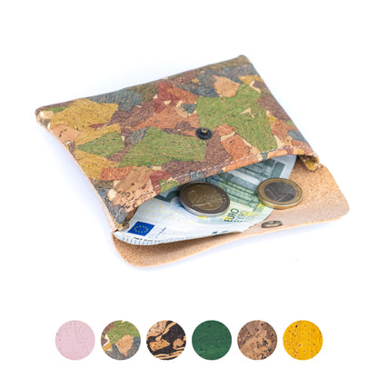 Cork Coin Purse | Set of 5 — Natural Cork Mini Wallet BAGP-306