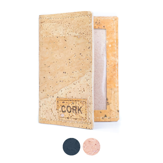 Slim Cork Card Wallet with ID Window BAGP-251A（5units）