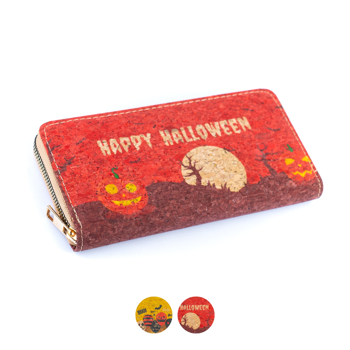 Halloween Cork Wallet – Spooky Printed Wallet | BAGD-625-10