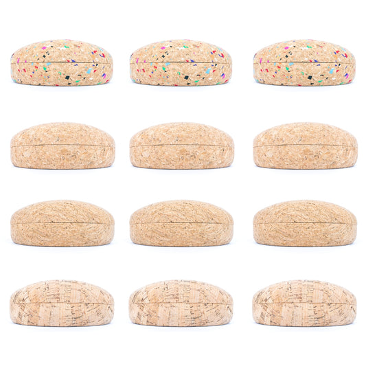 Eco-Friendly Natural Cork Glasses Case L-1110-MIX-12