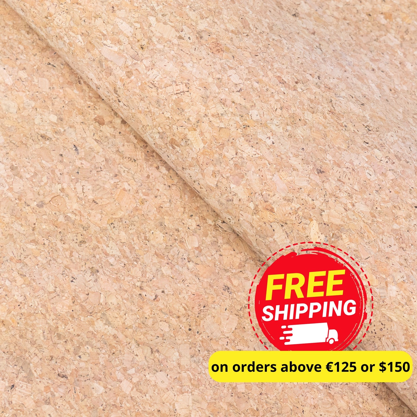 Agglomerate Natural cork fabric COF-323