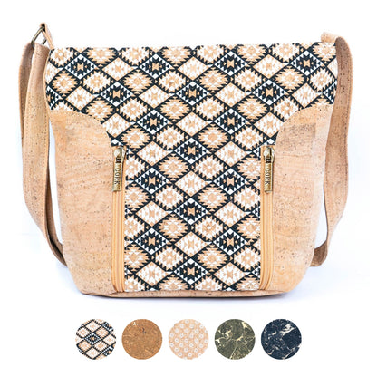 Cork Women's Crossbody Bag with Zippers BAGP-278