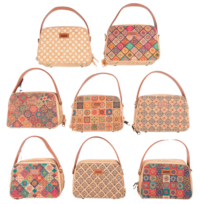 Printed Cork Women’s Crossbody Bag with Adjustable Strap BAGD-237