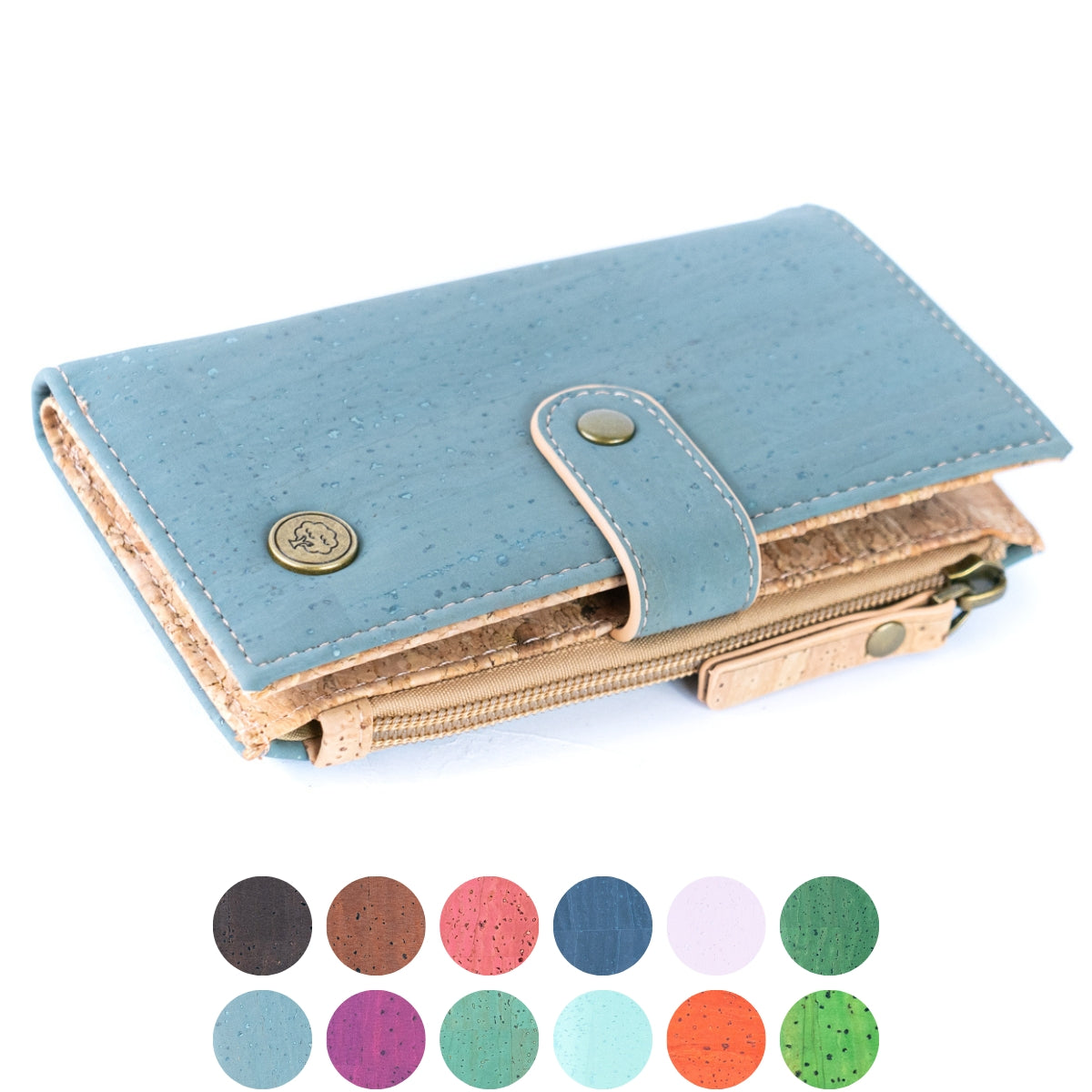 Chic Solid Color Cork Women's Wallet BAG-2350