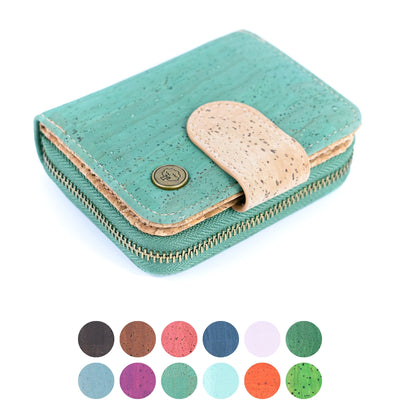 Stylish Solid-Color Cork Women's Short Wallet BAG-2353