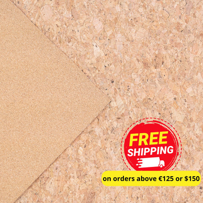 Double-Sided Natural Cork Fabric 1.4mm Thick for Bags, Placemats & DIY Projects 10 meters.COF-695