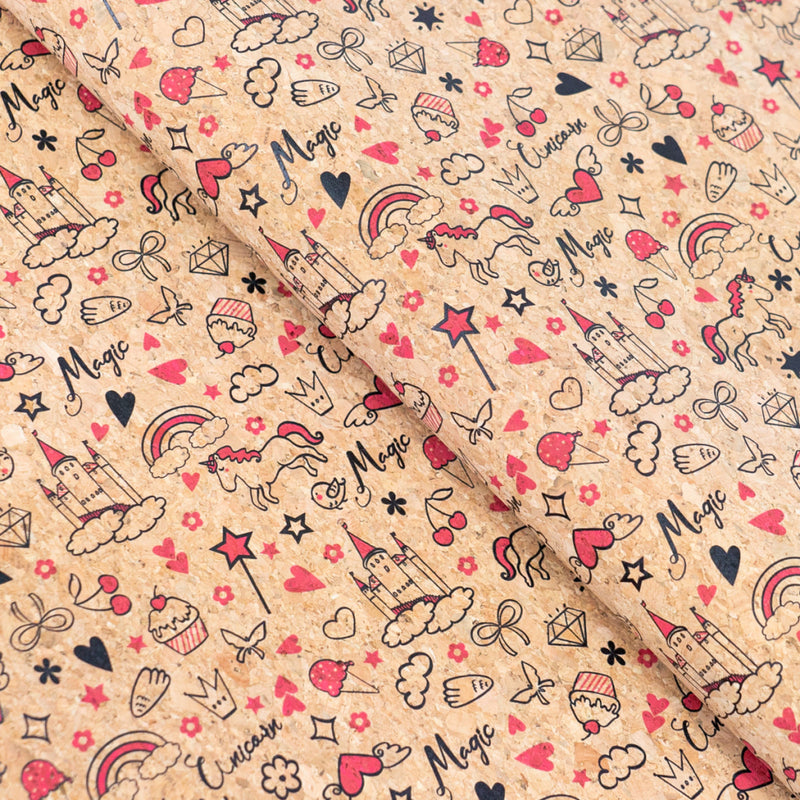 2024 New Cork Fabric Print Design Collection Cof-709 / 133X58 Cm 52X23 In Cork Fabric