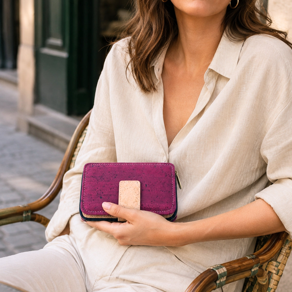 Stylish and Functional Medium-Sized Women's Cork Wallet BAGP-386