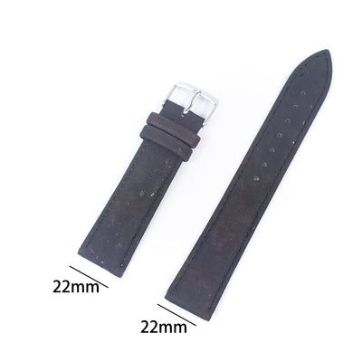 18mm/20mm/22mm  cork fabric to make brown color watch strap Cork Watch strap E-006