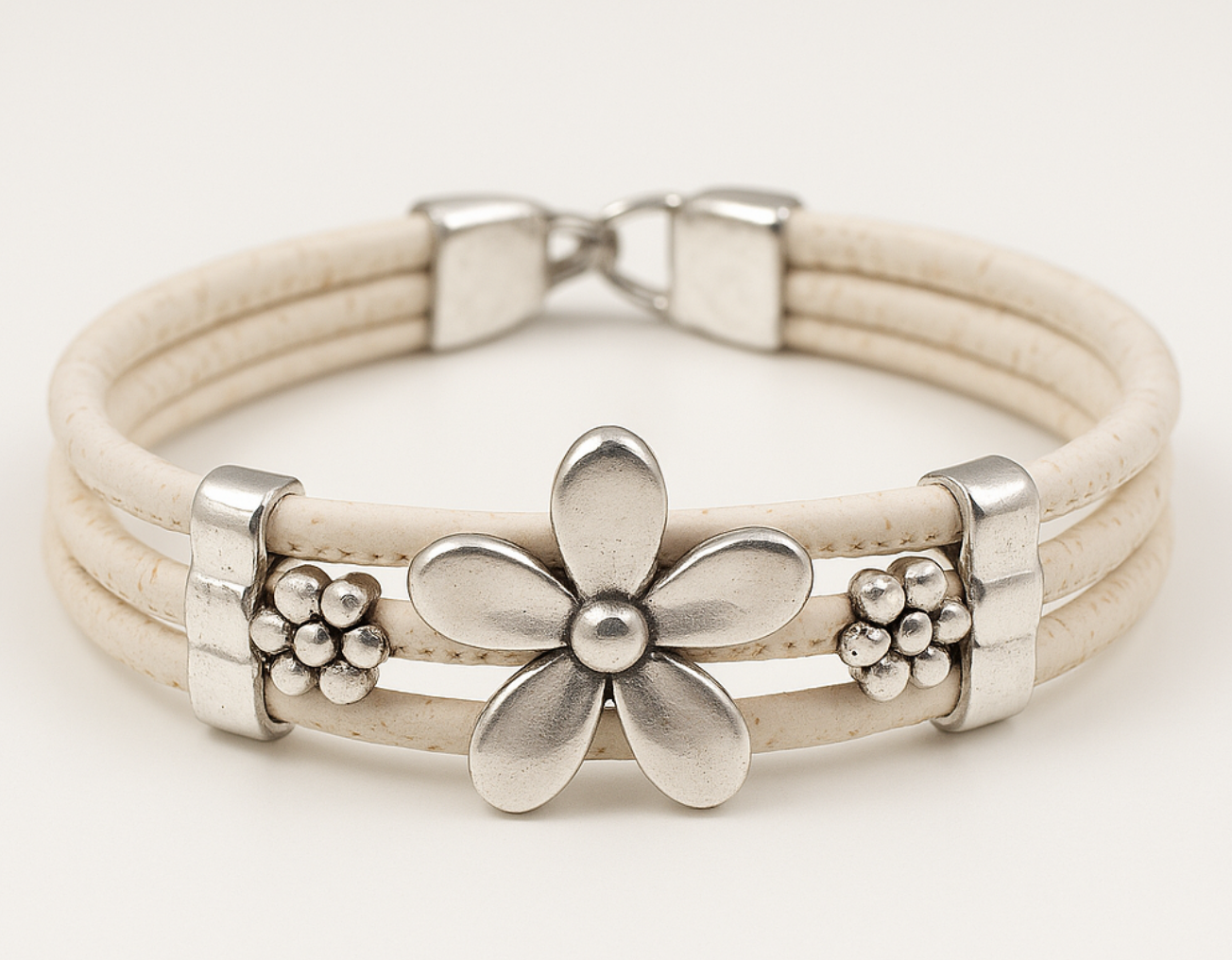 3mm White Round Cork Cord COR-646(10 meters)