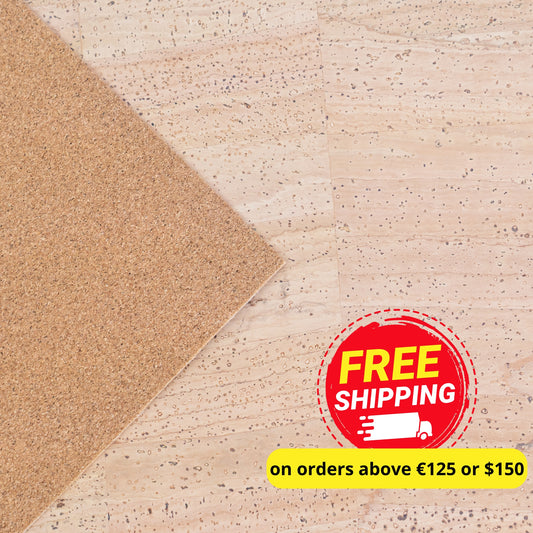 Premium Double-Sided Natural Cork Fabric 1.55mm Thick - Bags, Placemats & DIY Projects 10 meters COF-696