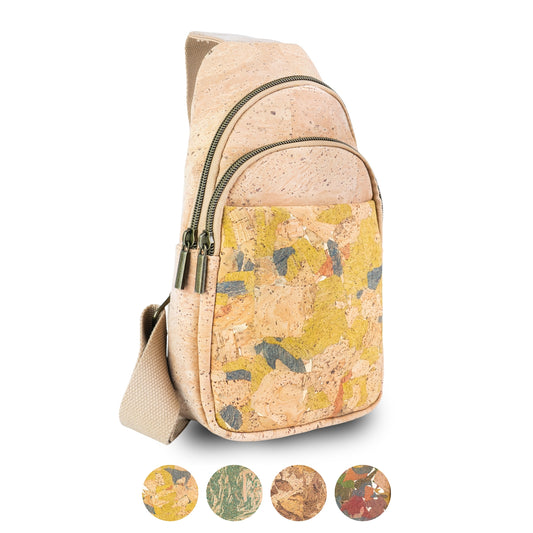 Cork Sling Bag — Unisex Crossbody Bag in Natural Cork | Vegan & Eco-Friendly BAG-2399
