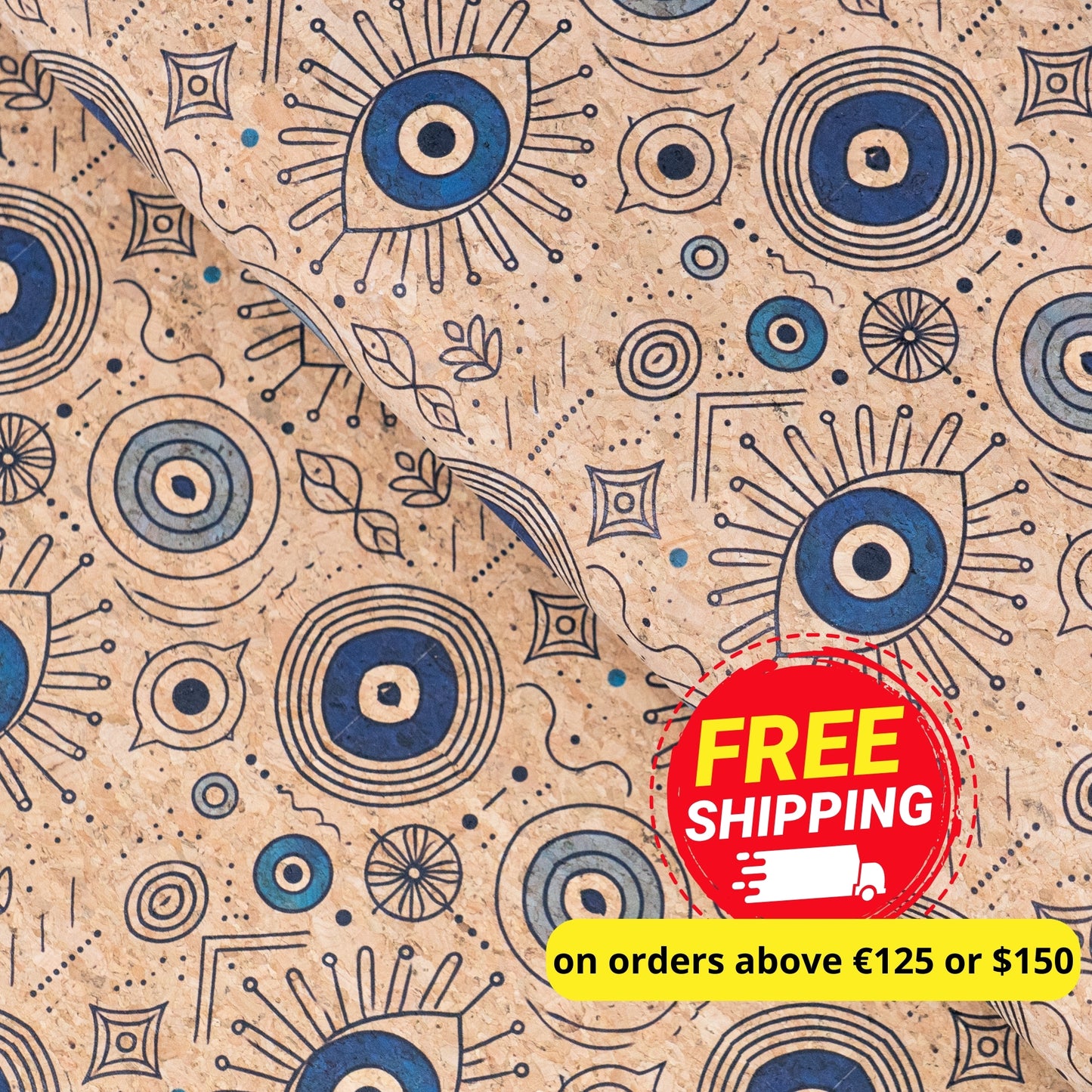 Evil Eye Pattern Cork fabric COF-721