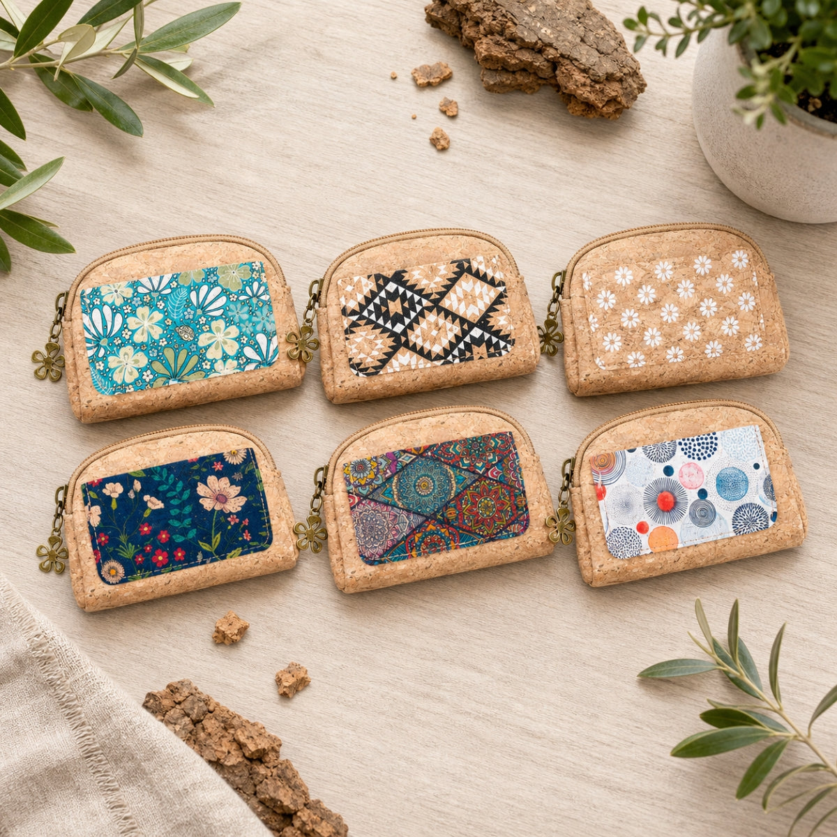 Cork Coin Purse with Front Card Slot BAG-2376