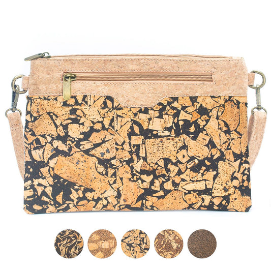 Natural Cork with Coffee Bean Fusion: Women's Crossbody Bag and Clutch Design BAG-2290