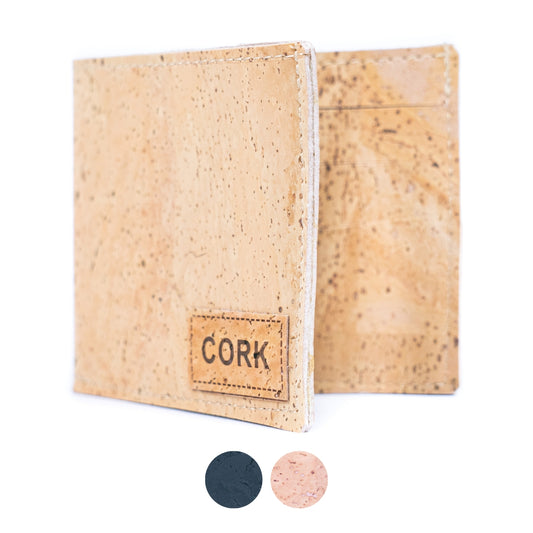 Minimalist Cork Wallet for Men – Natural & Black OptionsBAGP-157（5units）