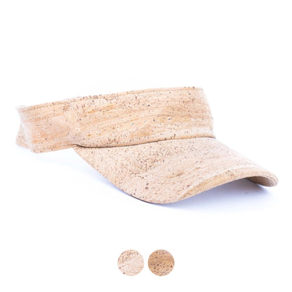 Natural cork sun visor cap One Size Fits All L-1103