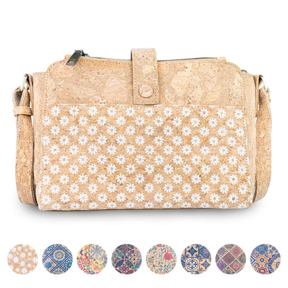 Natural Cork Multi-Compartment Crossbody Bag BAGD-657