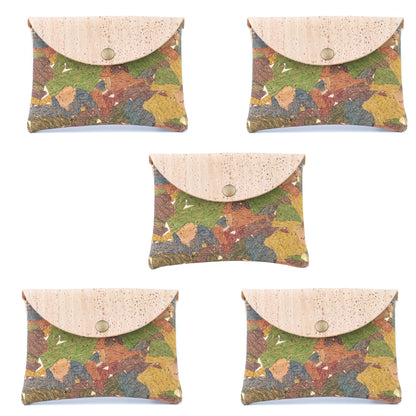 Cork Coin Purse | Set of 5 — Natural Cork Mini Wallet BAGP-306