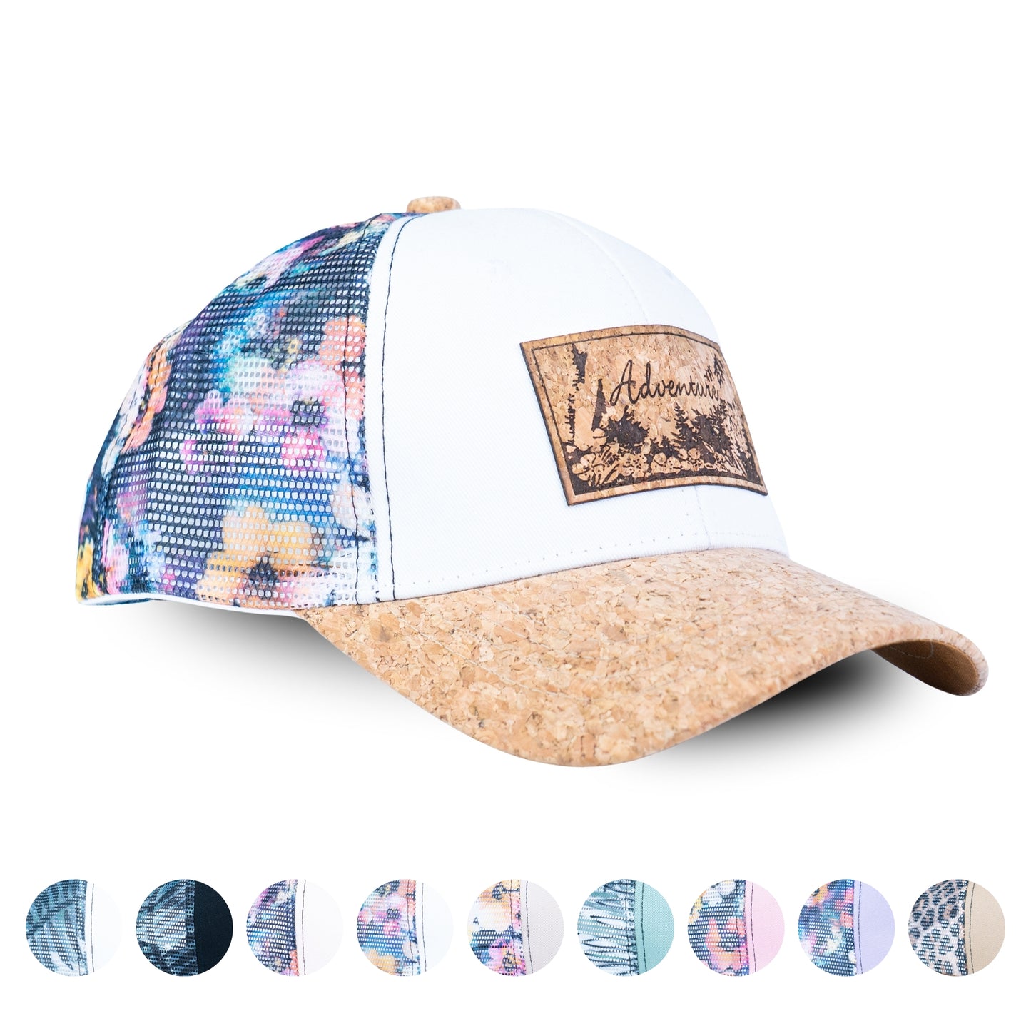 Cork Baseball Cap with Mesh Back - Adventure Trucker Hat L-1191