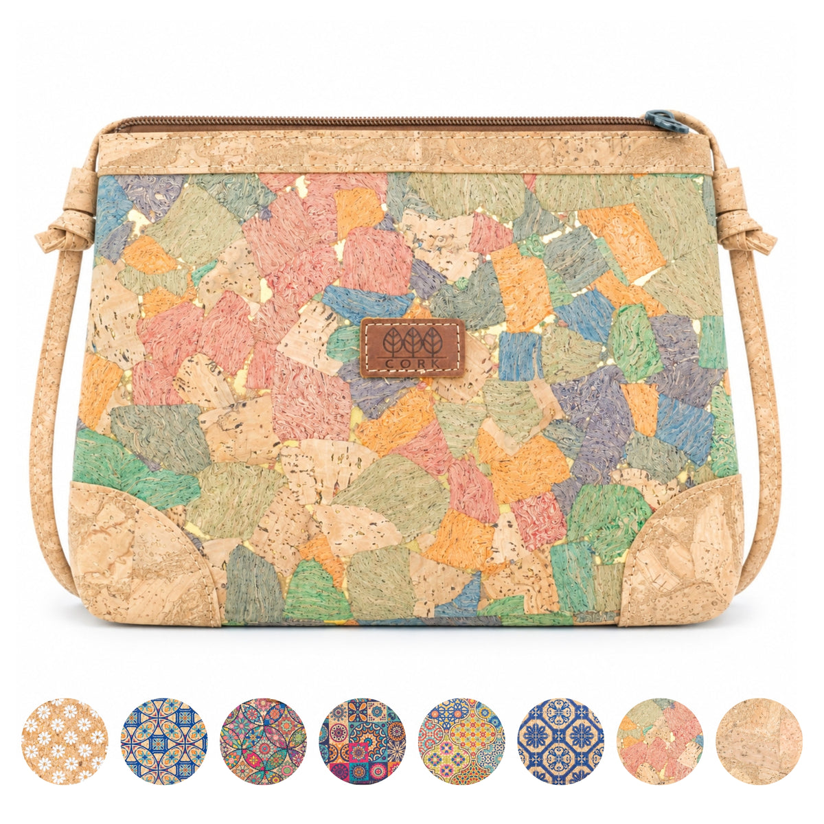 Cork Crossbody Bag with Back Zip Pocket | BAGD-669
