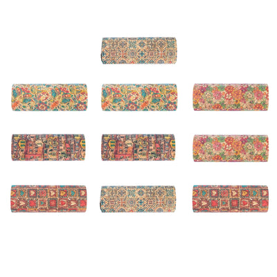 Printed Cork Magnetic Hard Glasses Case L-930-10（10units）