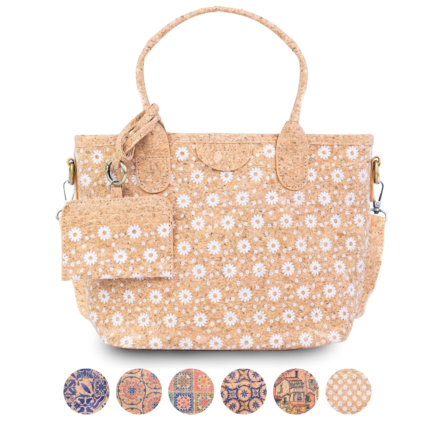 Cork Handbag & Crossbody with Detachable Card Holder — BAGD-627