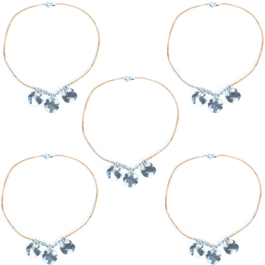 2mm round Natural Cork Handmade necklace colar women necklace N-308-5