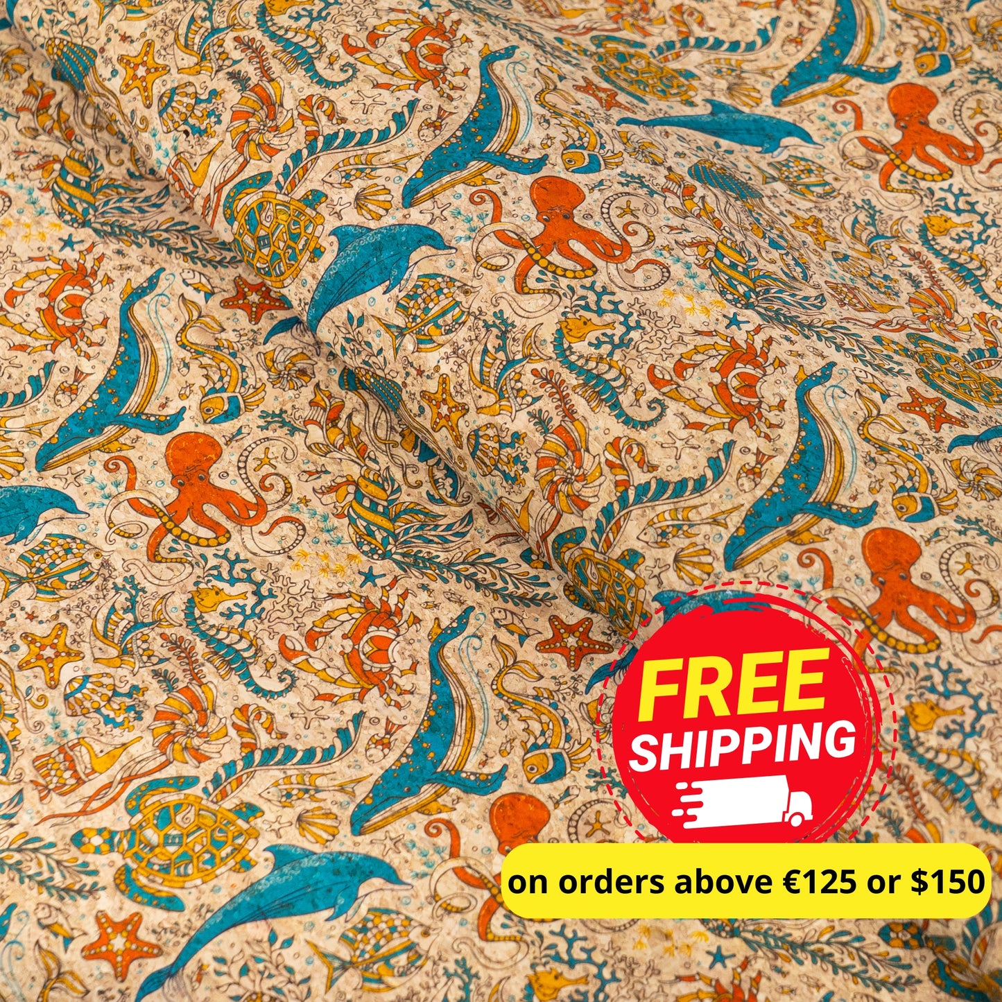 Under the Sea Cork Fabric COF-640